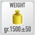 WEIGHT 1500 ± 50 gr
